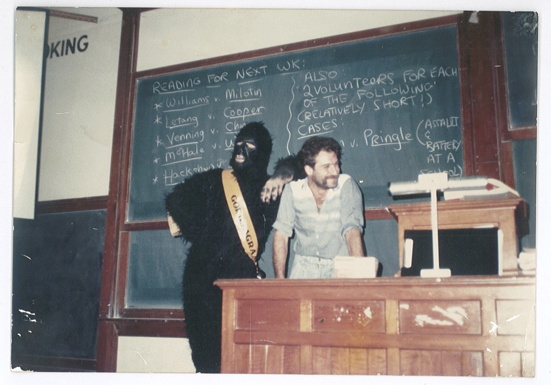 A ‘Gorillagram’ sent to Professor Ian Malkin in March 1987 for his 30th birthday. 