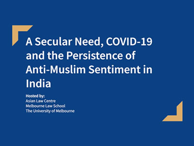 COVID-19 and the Persistence of Anti-Muslim Sentiment in India