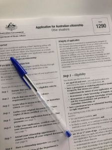 Aust citizenship form
