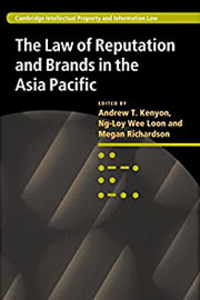 The Law of Reputation and Brands in the Asia Pacific book cover