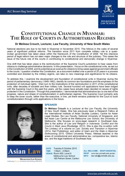 Constitutional Change in Myanmar