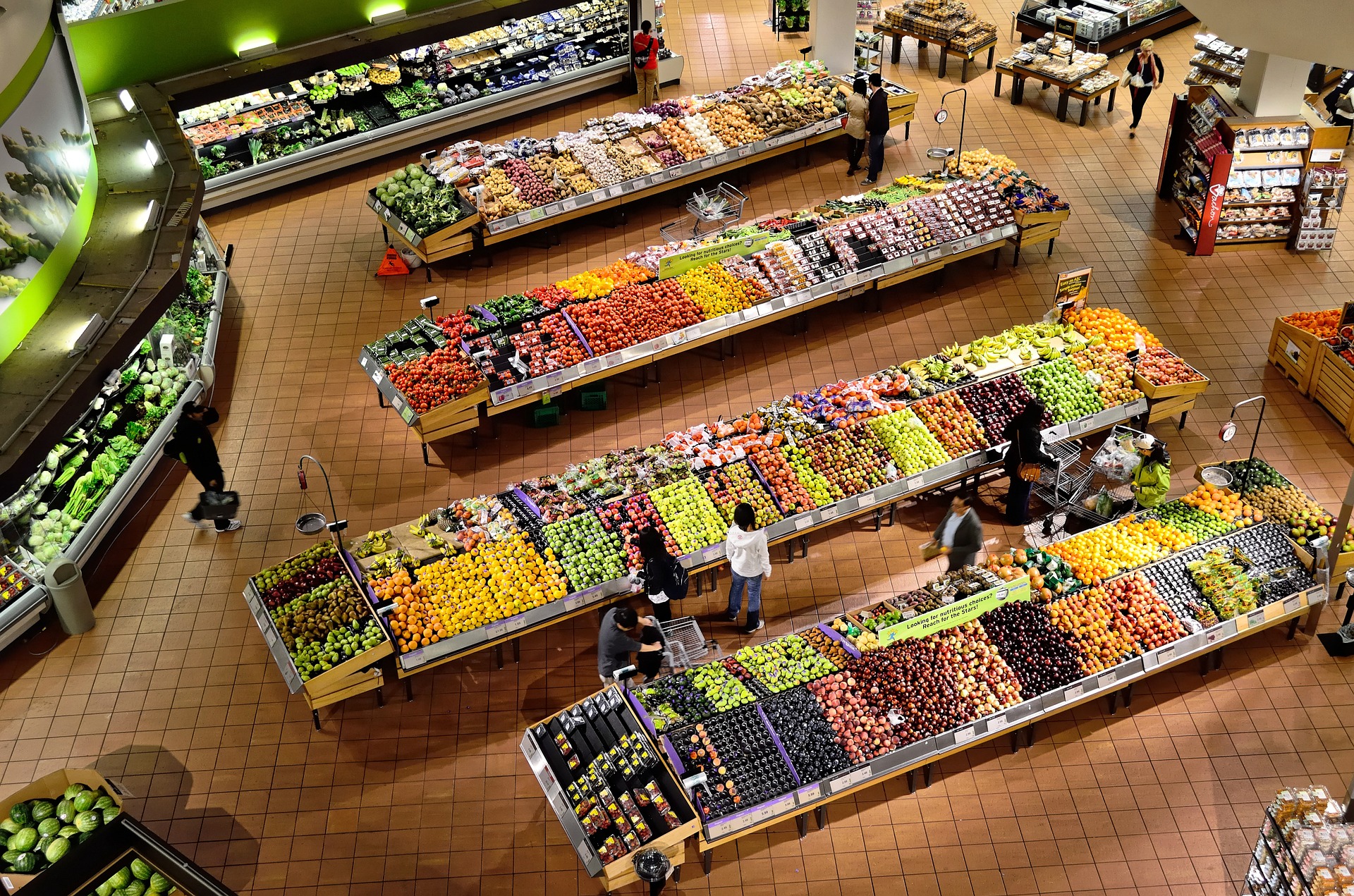 Aerial shot of Supermarket