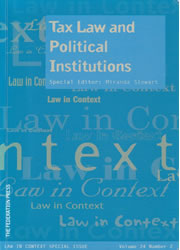 Tax Law and Political Institutions - Book Image