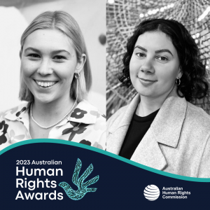 Hub Student Leaders Keshi Moore & Maggie Blanden Nominated for Human Rights Awards