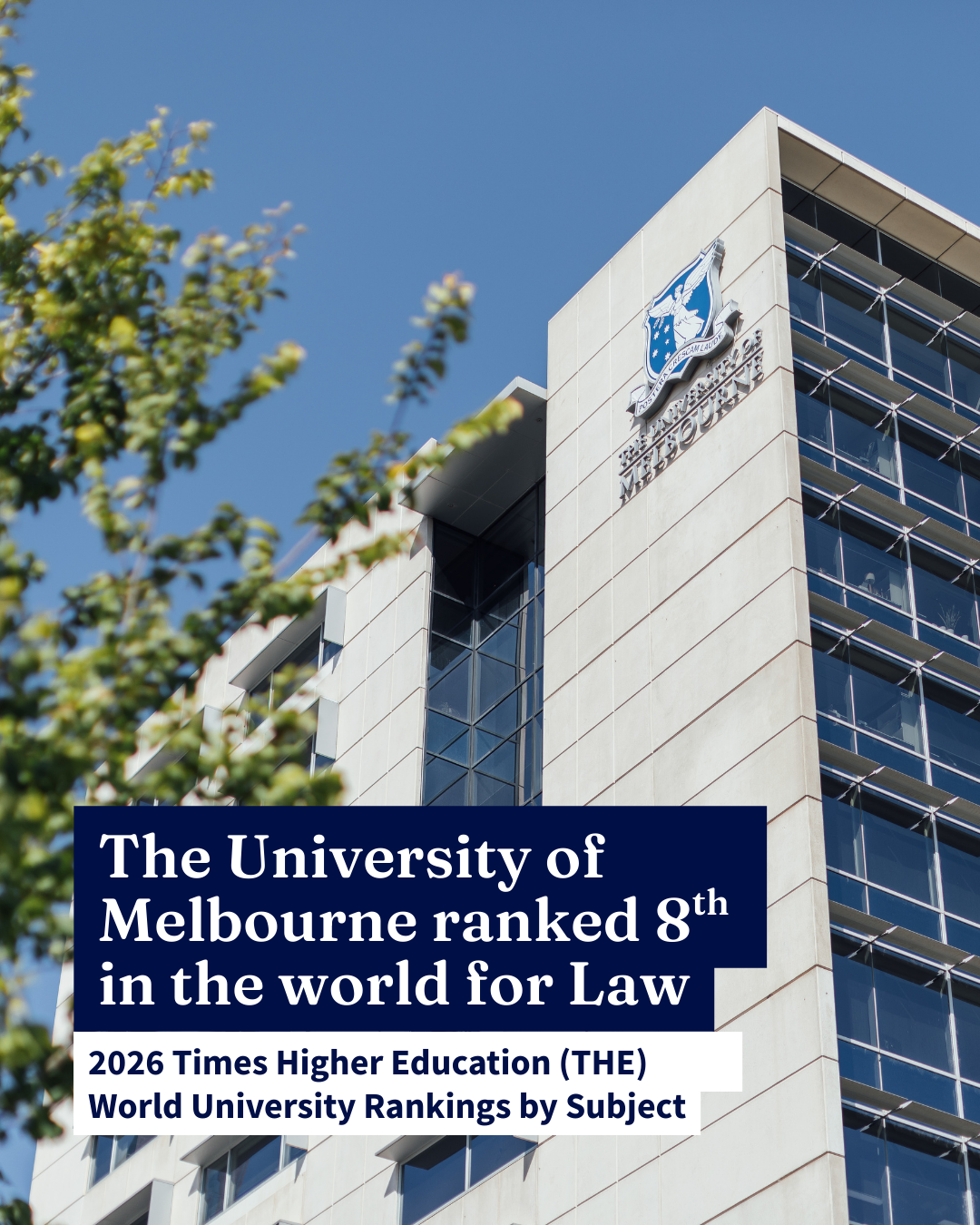 Law at University of Melbourne rises in rankings