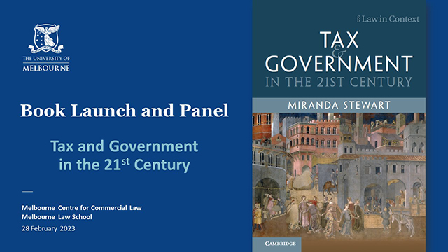 Book Launch and Panel on Tax and Government in the 21st Century