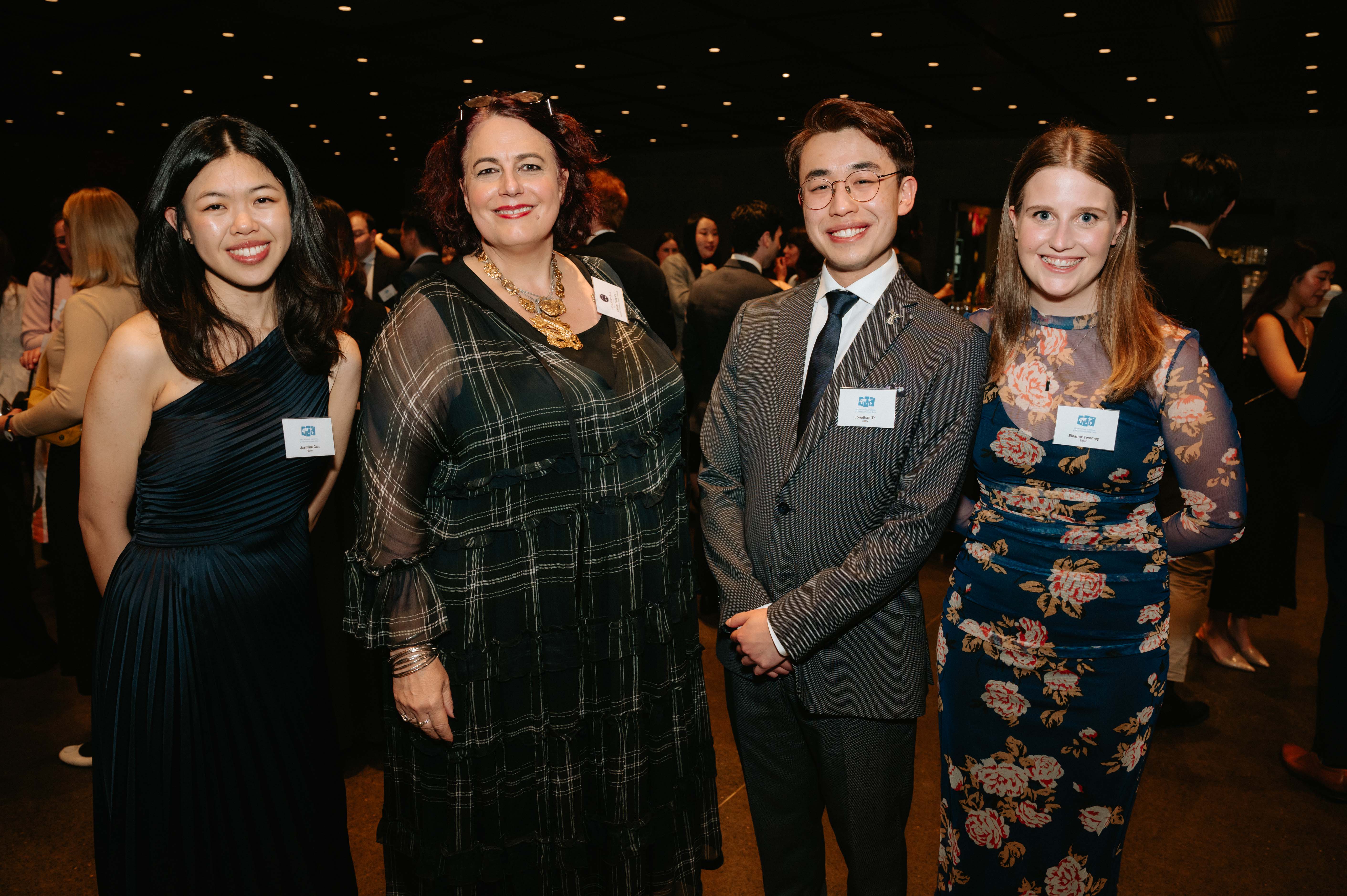 Image of Dr Felicity Gerry KC with 2023 Editors Jasmine Gan, Jonathan Ta and Eleanor Twomey