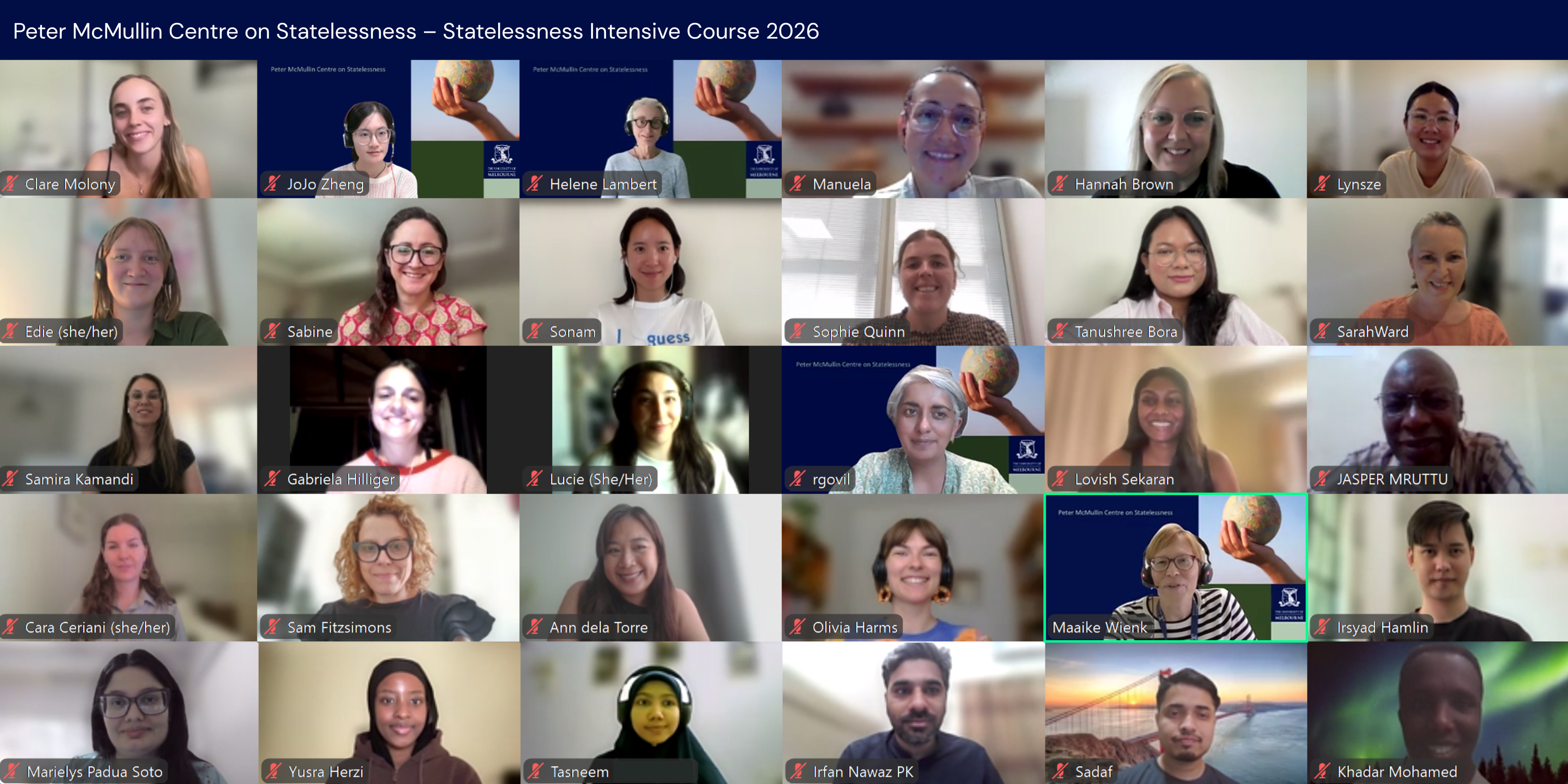 The 2026 course participants The 2026 course participants