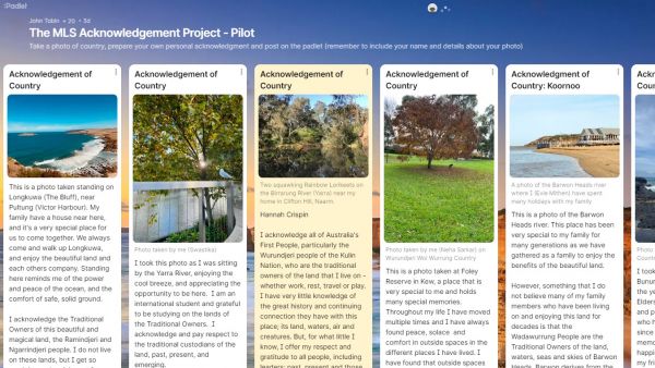 Acknowledgement to Country (Padlet)