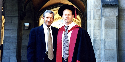 Dr Matt Collins QC with his late father John