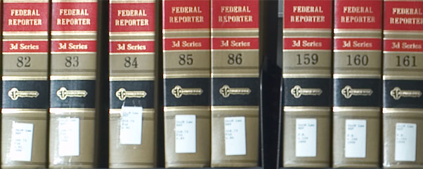 Legal books on shelf