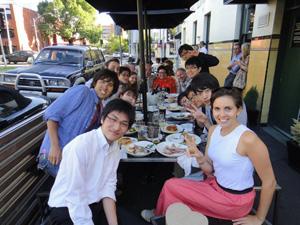 Dinner with Professors and Melbourne students