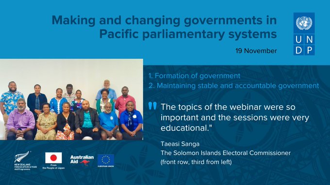 Making and changing governments in Pacific parliamentary systems